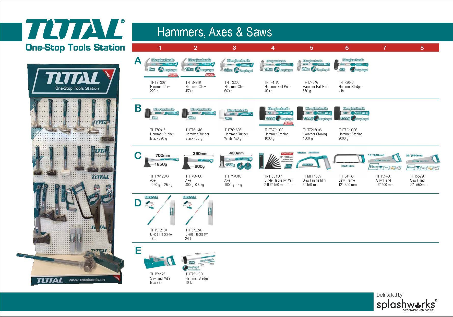 Hand Tools Planogram Splashworks | Plumbware with Passion